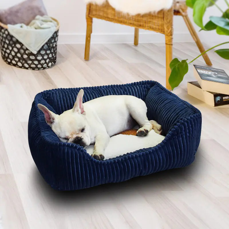 Washable Square Winter Pet Bed for Deep Sleep